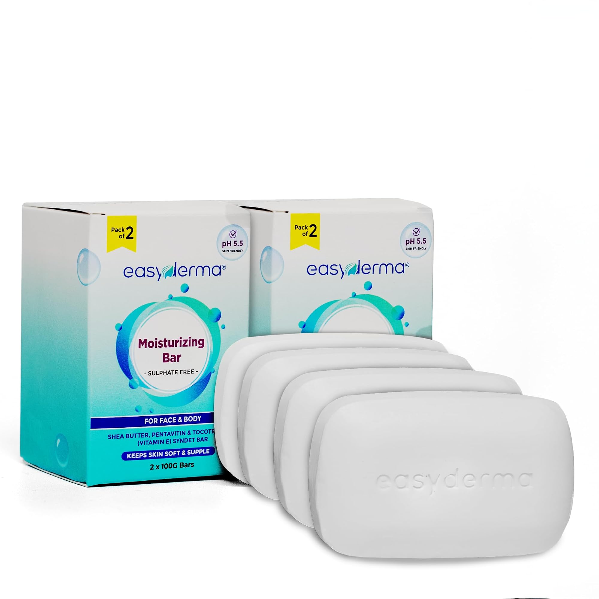 Moisturizer Soap for Dry Skin, Pack of 2, 75GM Each